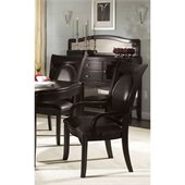 Somerton Signature Upholstered Dining Arm Chair in Mocha Finish