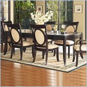 Somerton Signature Rectangular Glass Top Table in Mocha Finish
