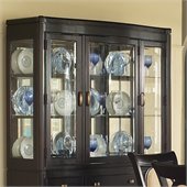 Somerton Signature China Display Case Hutch in Mocha
