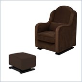 Babyletto Nara Glider and Kyoto Ottoman in Mocha