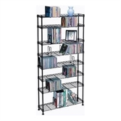 Atlantic Inc 8 Tier Adjustable Multimedia Black Steel Shelving - 440 CD 228 DVD