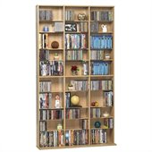 Atlantic Inc Oskar 1080 CD, 504 DVD Multimedia Storage Tower in Maple or Espresso