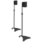 Atlantic Inc Satellite Speaker Stands Adjustable Height In Titanium
