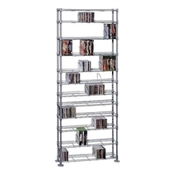 Atlantic Max Steel 12 Tier Media Rack - 864 CD 450 DVD