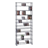 Atlantic Inc Max Steel 12 Tier Media Rack - 864 CD 450 DVD