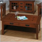 Jofran 036 Series Rectangular Wood Cocktail Table in Brown Mission Oak