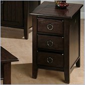 Jofran 081 Series Wood Chairside Table in Heirloom Oak