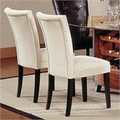 Steve Silver Matinee Fabric Dining Parson Chair in Beige