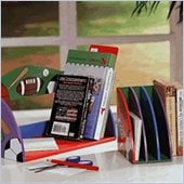 Teamson Kids Desktop Decor 3 Piece Set Hand Painted Sports Book Ends and Shelf