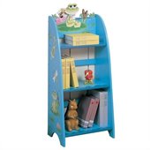 Teamson Kids Froggy Hand Painted Kids Wood Bookcase in Blue