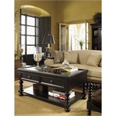 Tommy Bahama Home Kingstown Explorer Cocktail Table in Tamarind