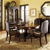 Tommy Bahama Home Kingstown Bonaire Round Formal Dining Table in Cassis Finish