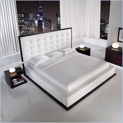 Modloft Ludlow Bed in White Leather