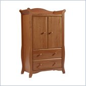 Stork Craft Aspen Armoire in Cognac Brown