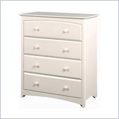 Stork Craft Beatrice 4 Drawer Chest in White Finish