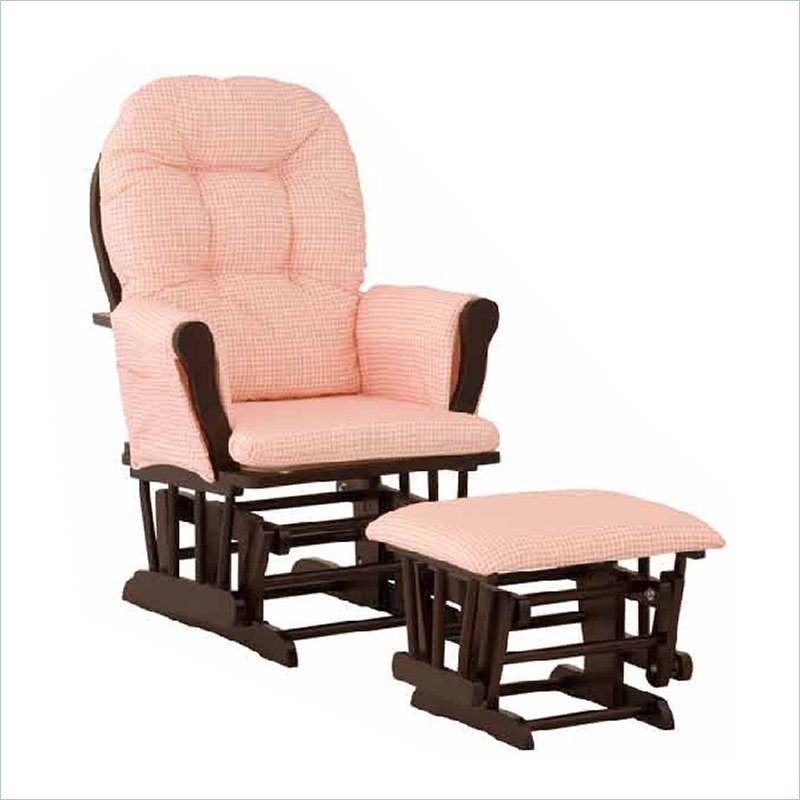 stork craft espresso hool glider and ottoman