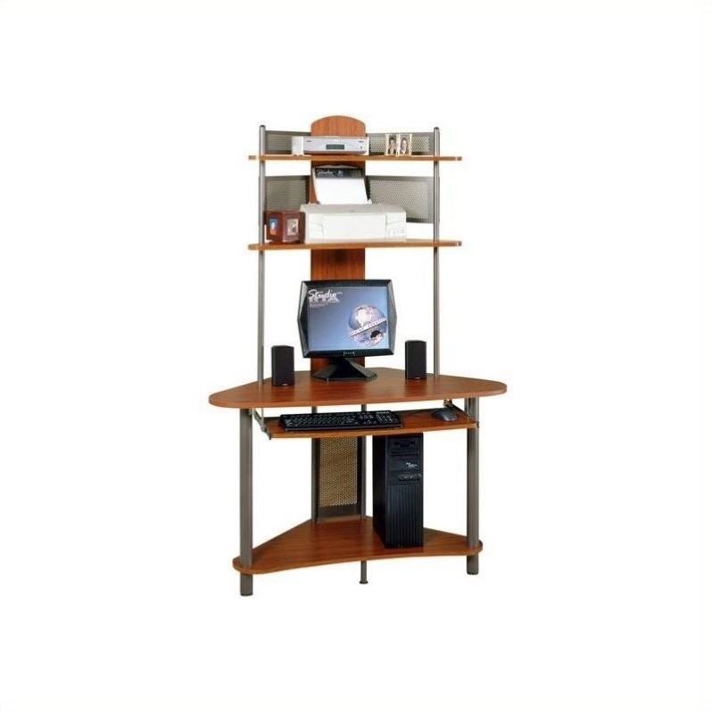 Rta A Tower Corner Wood W Hutch Computer Desk 815104601332 On