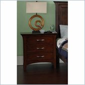 Samuel Lawrence Furniture Bridgeport Merlot 3 Drawer Nightstand
