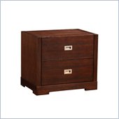 Allora Furniture Brooklyn Wood Nightstand in Walnut