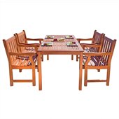 Vifah Balthazar Dining Set with 4 Baltic Armchairs