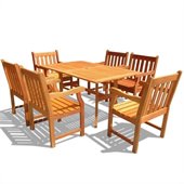Vifah Atlantic Dining Set with 6 Baltic Armchairs