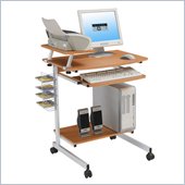 TECHNI MOBILI Odile Wood Top Computer Work Station in Cherry