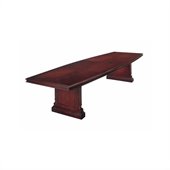 DMi Keswick Boat Shaped 10' Conference Table with Slab Base in Cherry