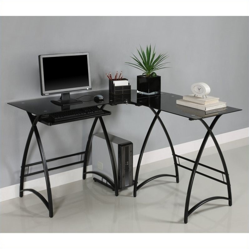 Z Line Solano Computer Desk Glass Best Home Design 2018 Black L Shaped Desk Glass