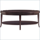 Stanley Furniture Hudson Street Dark Espresso Oval Wood Top Cocktail Table