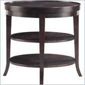 Stanley Furniture Hudson Street Dark Espresso Round End Table with Shelves