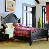 American Drew Camden Black Poster Panel Bed in Distressed Black Finish