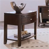 American Drew Tribecca 1 Drawer Leg Nightstand in Root Beer Finish