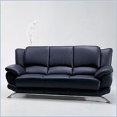 Global Furniture USA Edwards Black Leather Sofa
