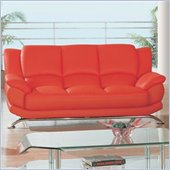 Global Furniture USA Edwards Red Leather Sofa