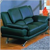 Global Furniture USA Edwards Black Leather Loveseat