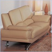 Global Furniture USA Edwards Beige Leather Loveseat