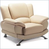 Global Furniture USA Edwards Beige Leather Club Chair