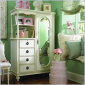 Lea Emma's Treasures Mirrored Door Chest Armoire in White