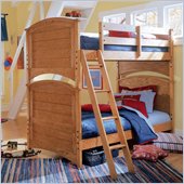 Lea Austin Wood Bunk Bed in Medium Oak Finish