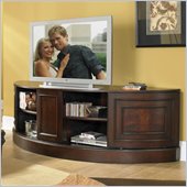 Riverside Furniture Affinity Curved Slidedoor TV Stand in Cocoa