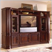 Riverside Furniture Ambiance 60 Inch Pier Cabinet Entertainment Center in Sangria Cherry