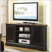 Riverside Furniture Anelli II Corner TV Stand in Vintage Cherry and Bridgewood Black