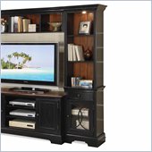 Riverside Furniture Anelli II Right Facing Pier in Vintage Cherry and Bridgewood Black