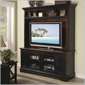 Riverside Furniture Anelli II 60 Inch TV Stand and Deck in Vintage Cherry and Bridgewood Black