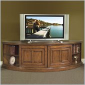Riverside Furniture Delcastle Curved Wall TV Stand in Antique Irish Pine
