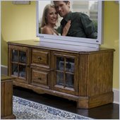 Riverside Furniture Delcastle 63 Inch TV Stand in Antique Irish Pine