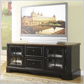 Riverside Furniture Delcastle 63 Inch TV Stand in Aged Black and Antique Irish Pine