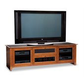 BDI Novia LCD/Plasma Wood TV Stand with Glass Top in Cherry Finish