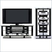 BDI Icon LCD/Plasma Metal TV Stand and Audio Tower in Silver Finish
