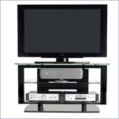 BDI Icon LCD/Plasma Glass TV Stand in Black or Silver Finish